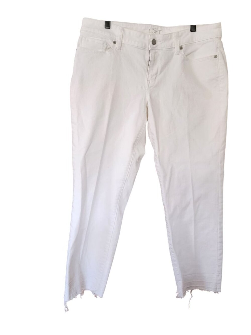 Loft Modern Crop White Denim Jeans Womens Size 30 / 10